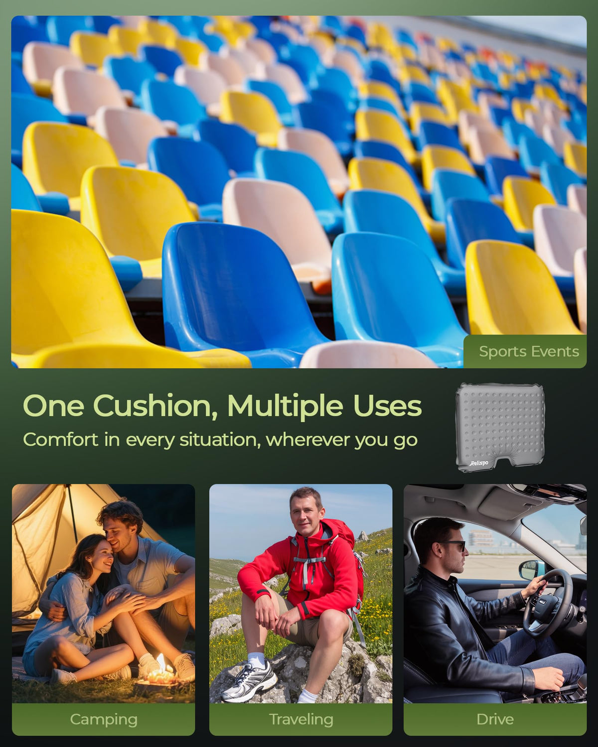 Inflatable Stadium Seat Cushion Y911