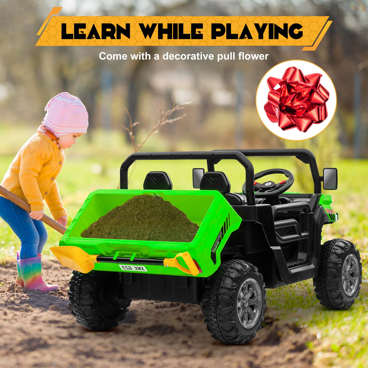 24V 4WD Ride on Car Dump Truck Y59162