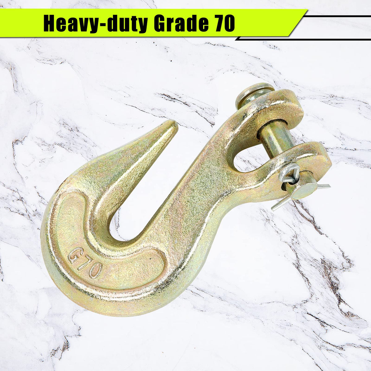 3/8 Inch Grade 70 Clevis Grab Hooks 4 Pack Q773