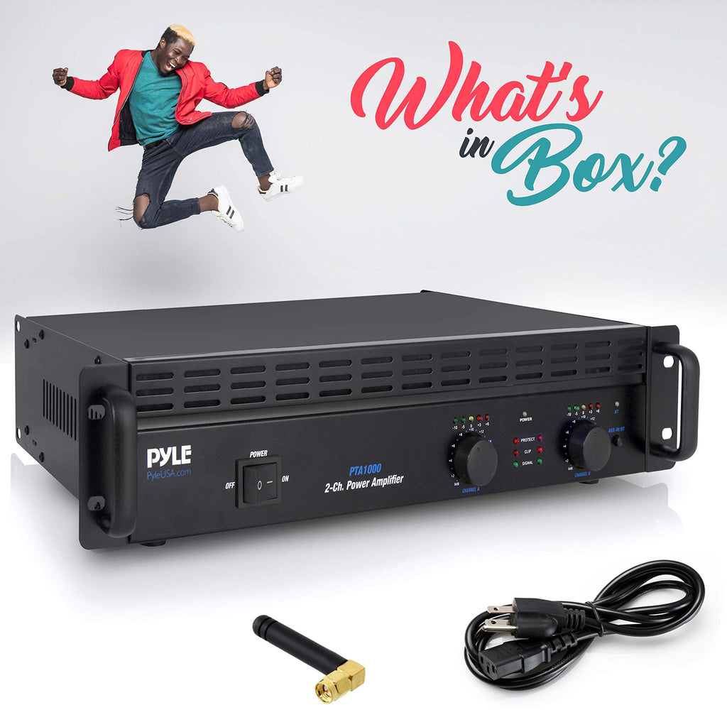 1000 Watt 2-Channel Bluetooth Power Amplifier D601
