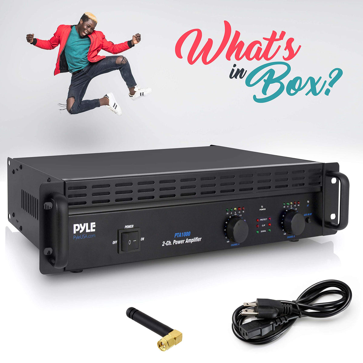 1000 Watt 2-Channel Bluetooth Power Amplifier D601