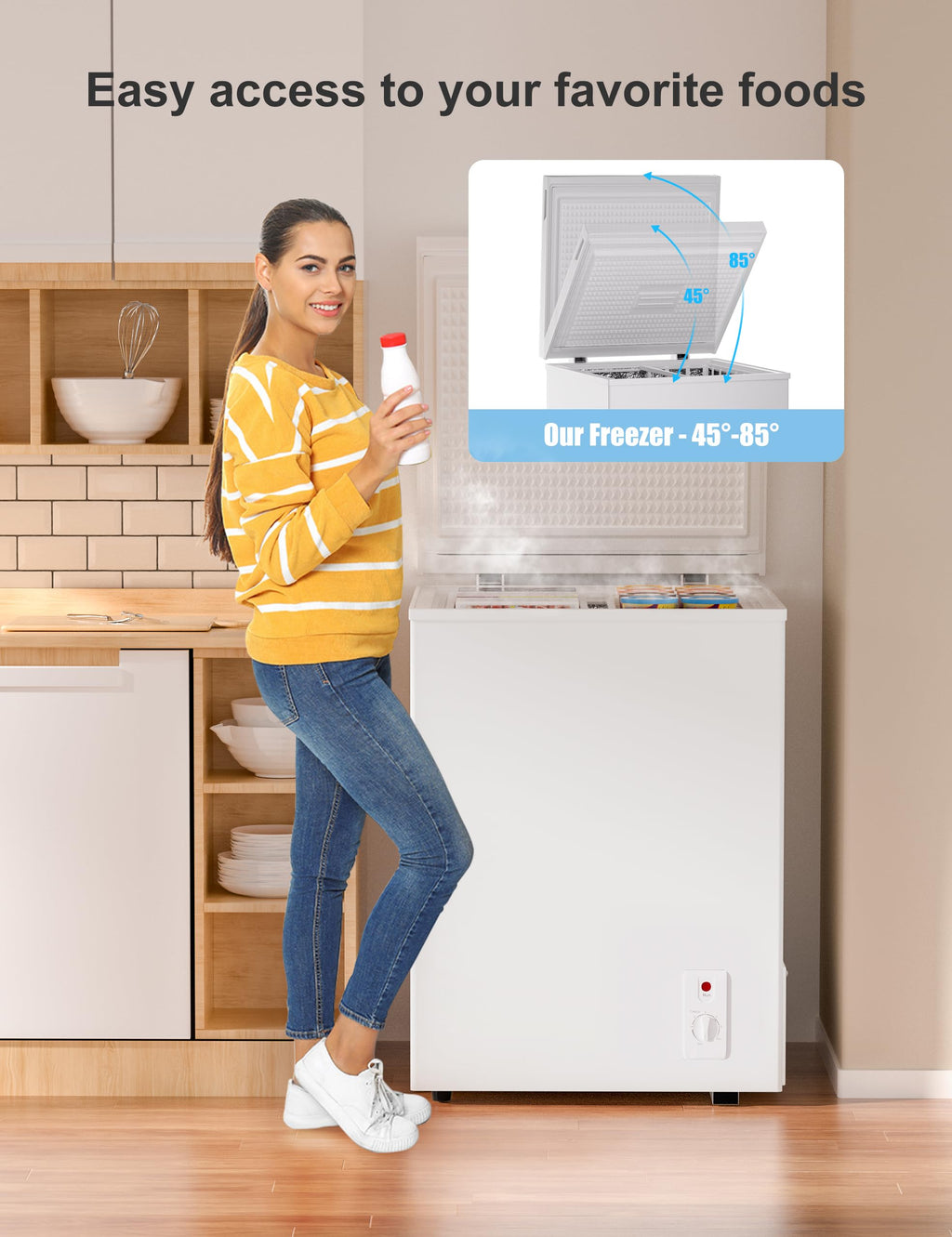 5.0 Cu Ft Compact Chest Freezer L144198