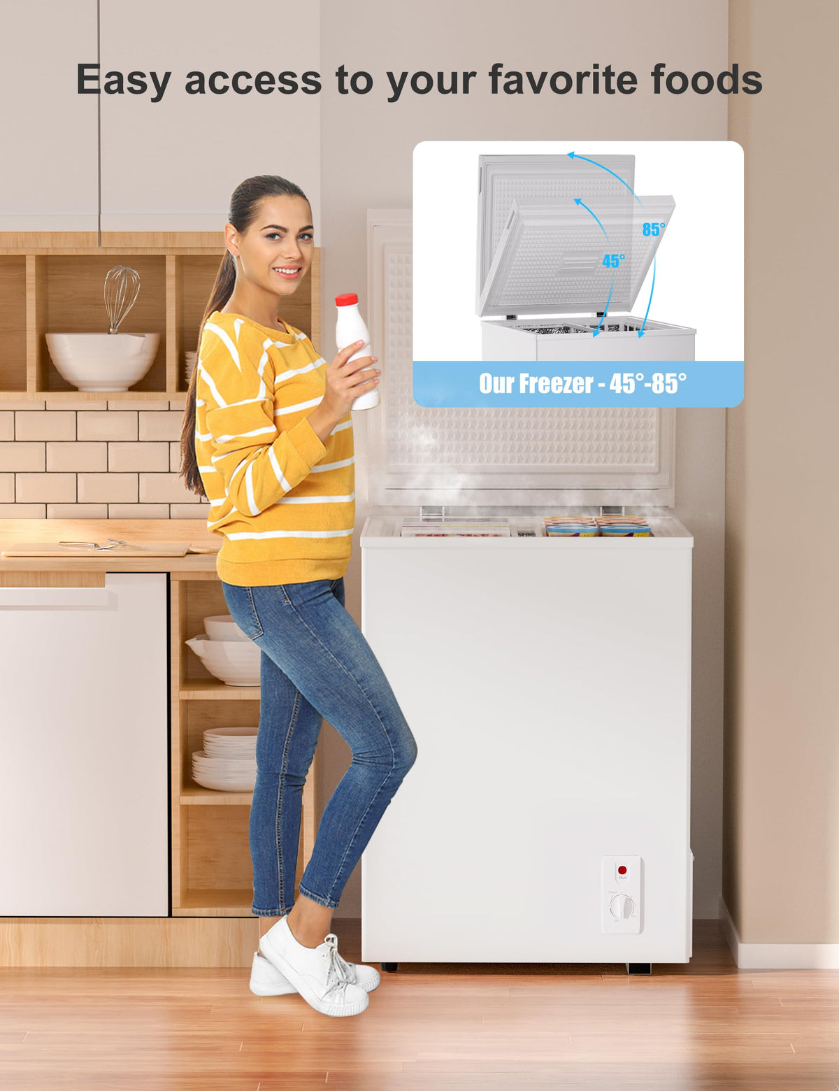5.0 Cu Ft Compact Chest Freezer L144198