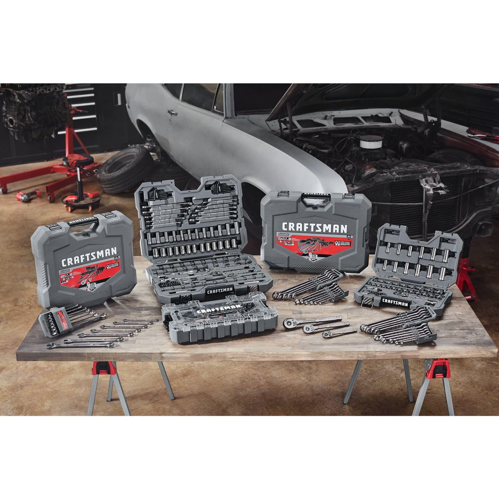 121-Piece Gunmetal Chrome Mechanics Tool Set with Hard Case G5456