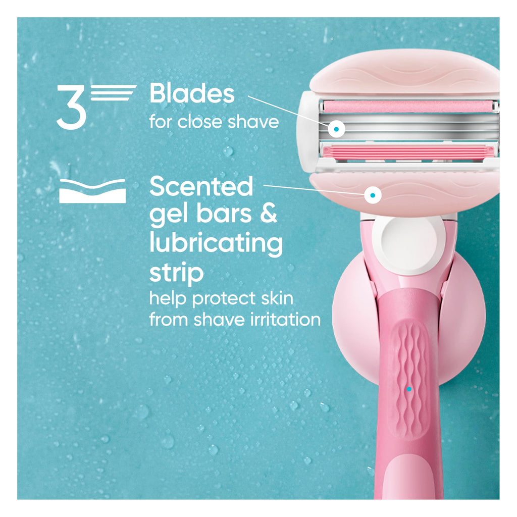 White Tea 3-Blade Razor Refills, 6 Count G64490