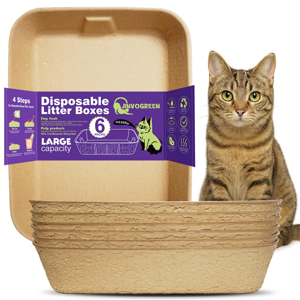 8 Pack Disposable Litter Boxes N2497