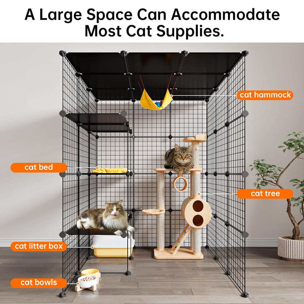 Extra Large 4-Tier Metal Cat Cage with Platforms K367153