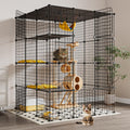 Extra Large 4-Tier Metal Cat Cage with Platforms K367153