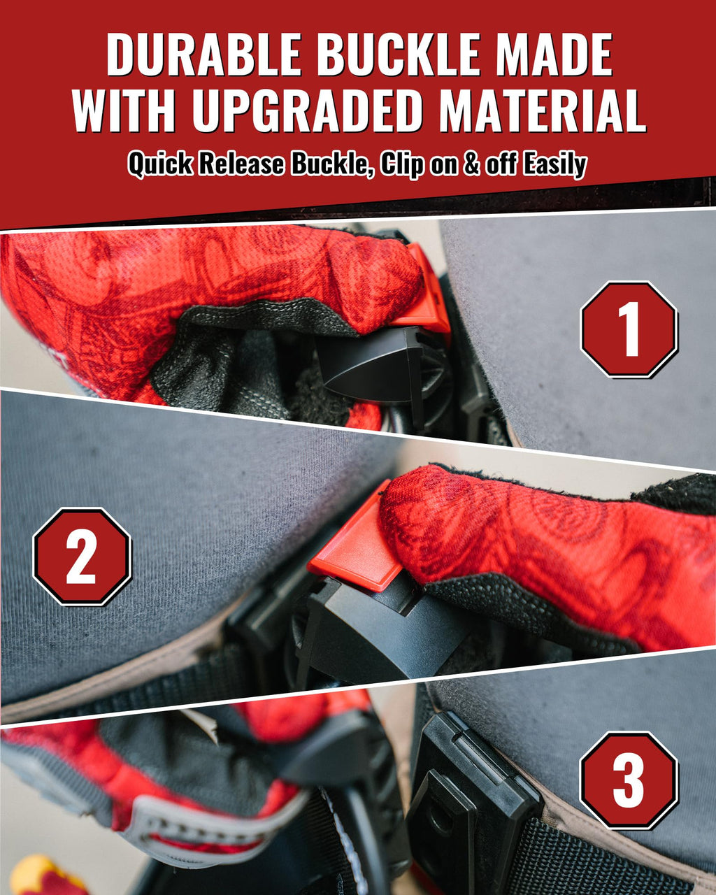 Heavy Duty Tool Belt with 2 Tool Pouches, Adjustable Work Belt I879154