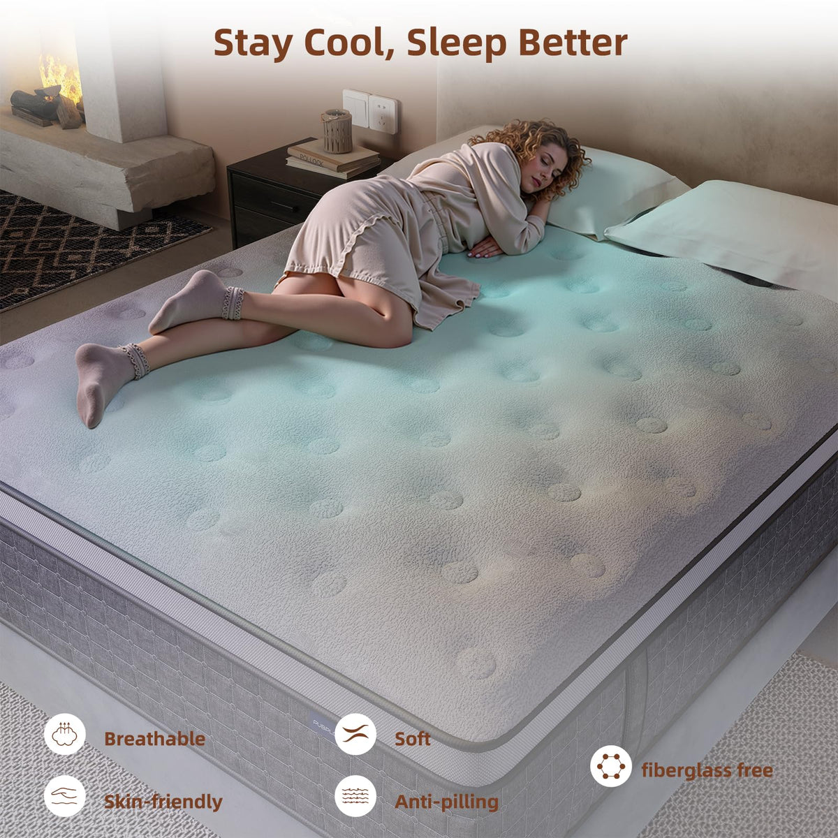 Full Size 12 Hybrid Medium Firm Memory Foam Pocket Springs Mattress D70433