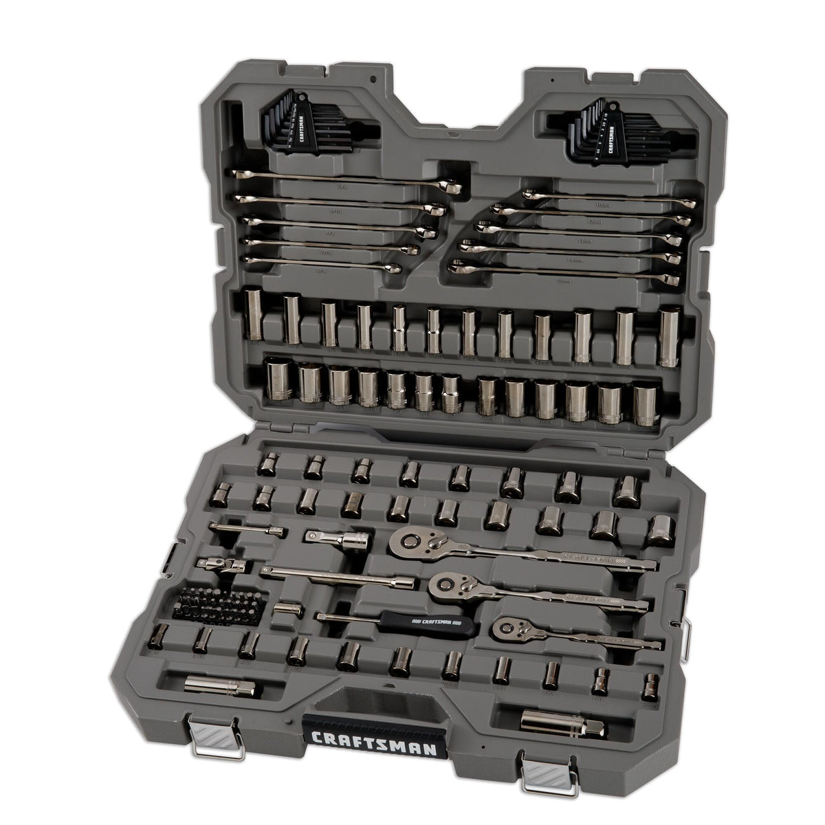 121-Piece Gunmetal Chrome Mechanics Tool Set with Hard Case G5456
