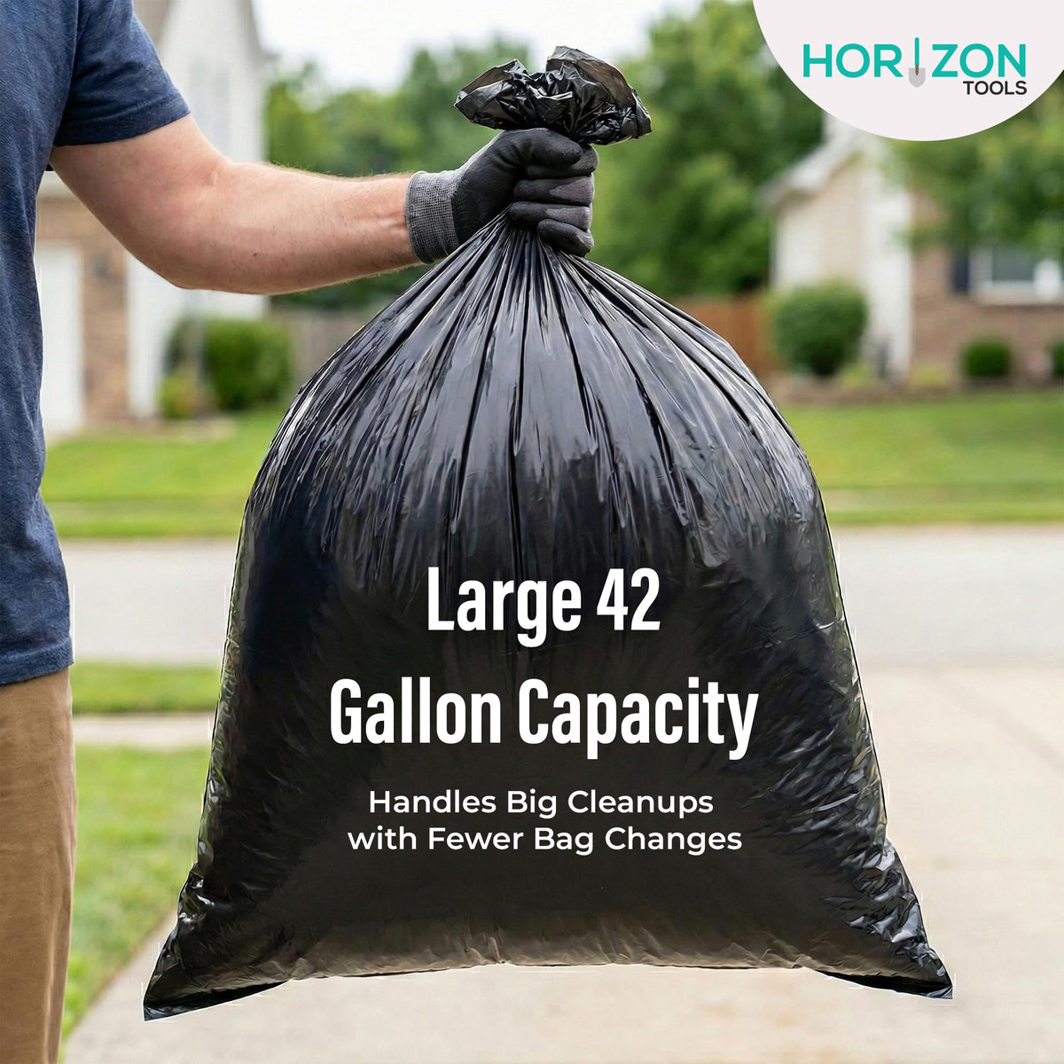 42 Gallon 3 Mil Black Heavy-Duty Trash Bags S97059