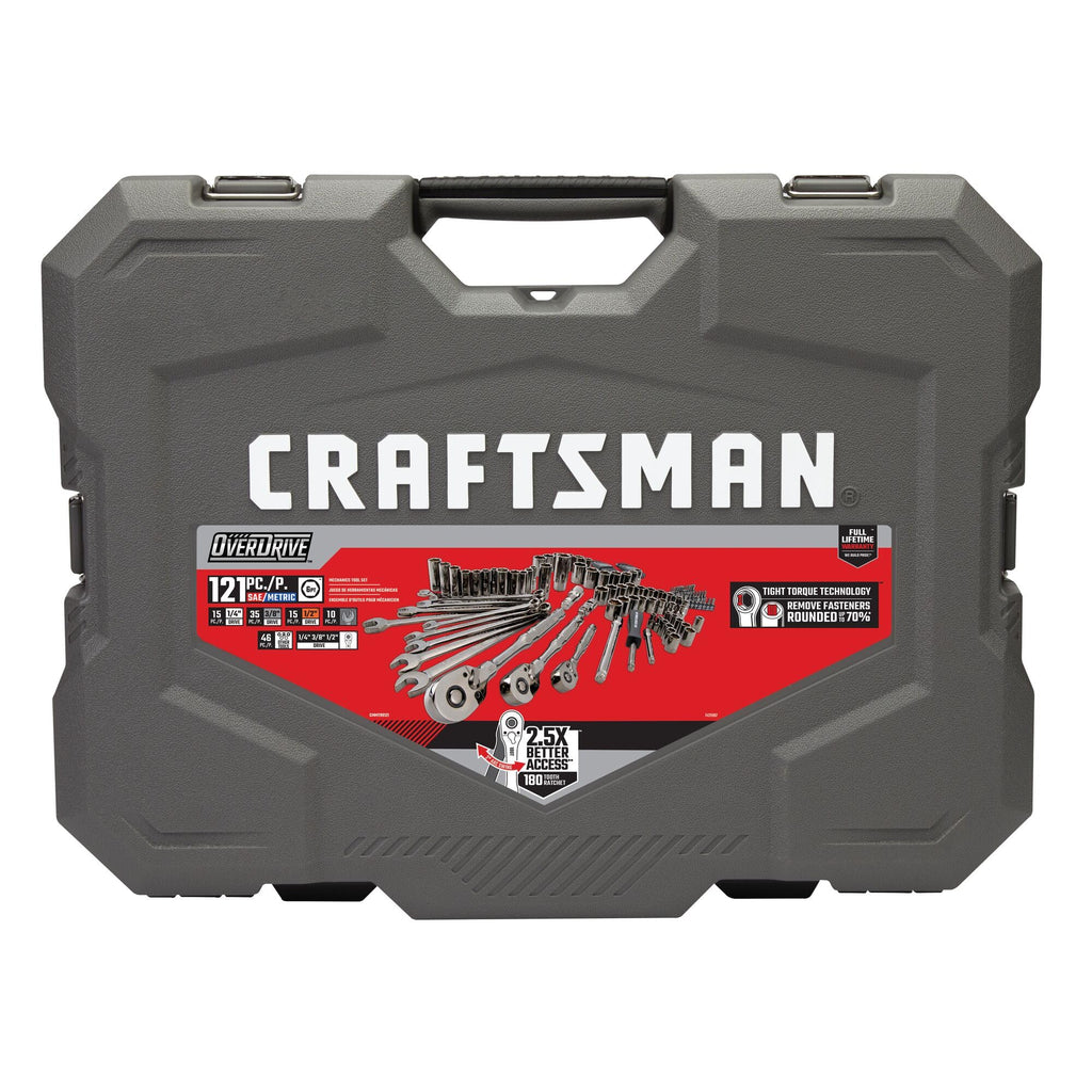121-Piece Gunmetal Chrome Mechanics Tool Set with Hard Case G5456