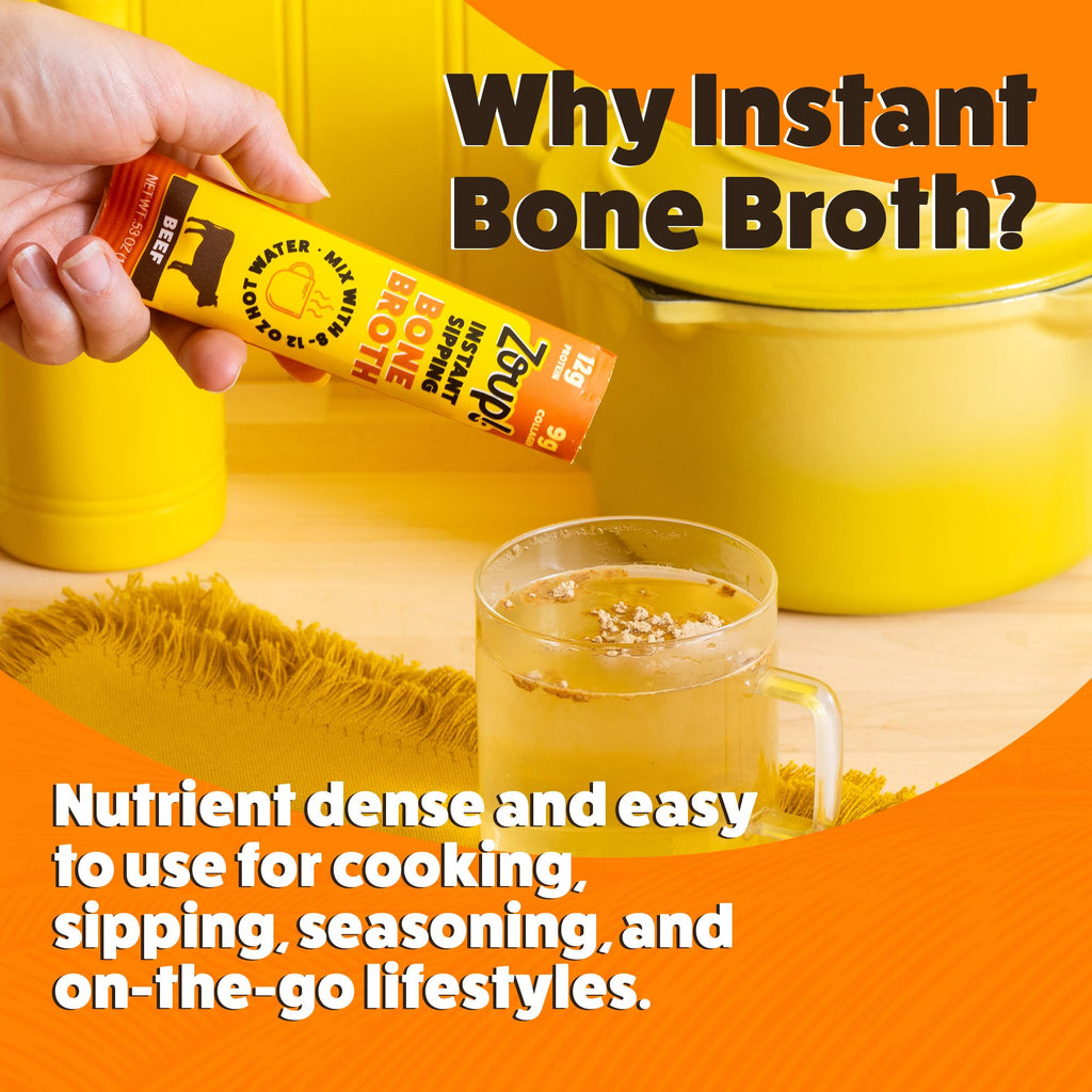 Instant Sipping Bone Broth Mix Beef 0.53 oz Pack of 30 Y35959