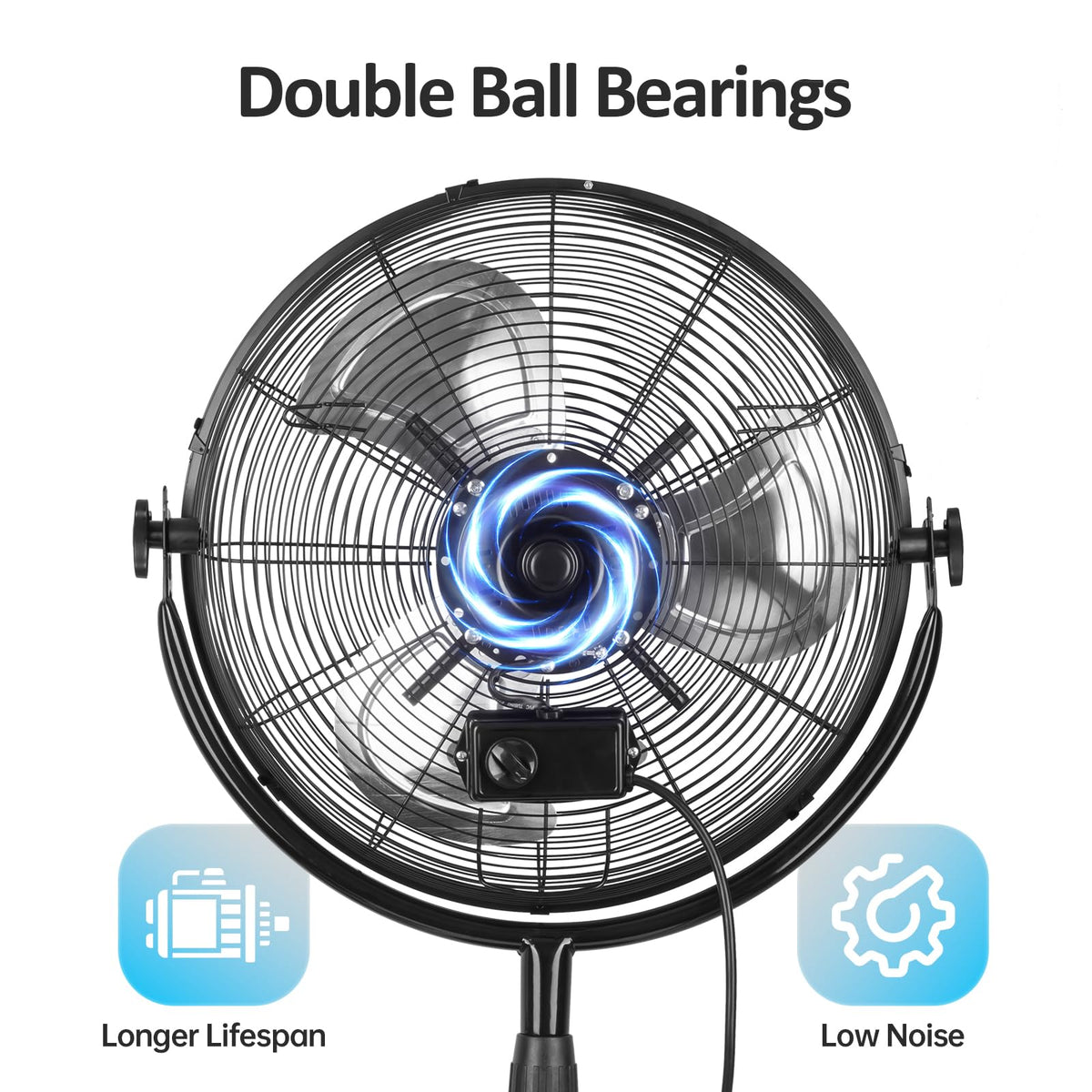20 Inch Heavy Duty High Velocity Metal Stand Pedestal Fan E30832