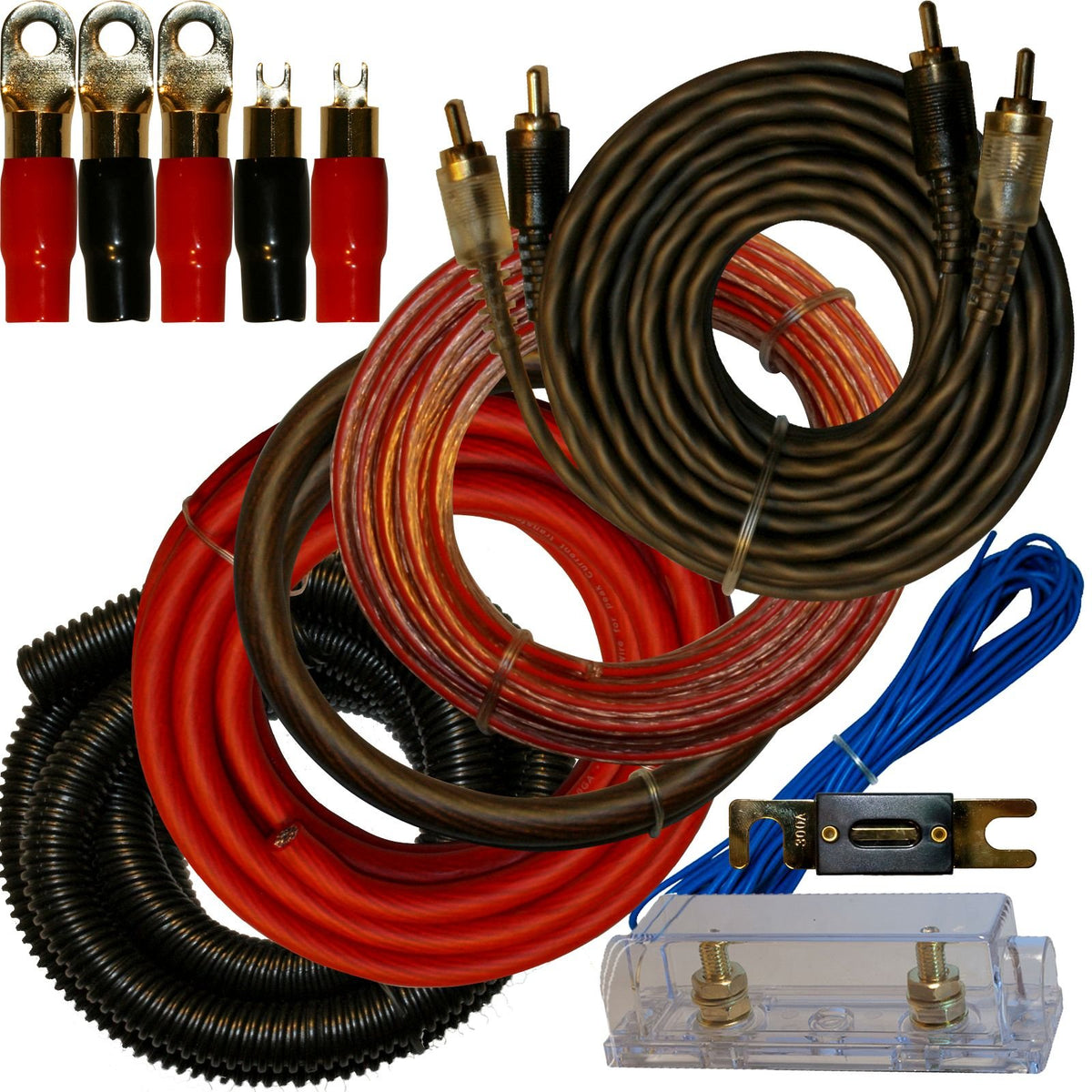 0 Gauge Amplifier Power Kit 1/0 Ga Cables 4500W B846341