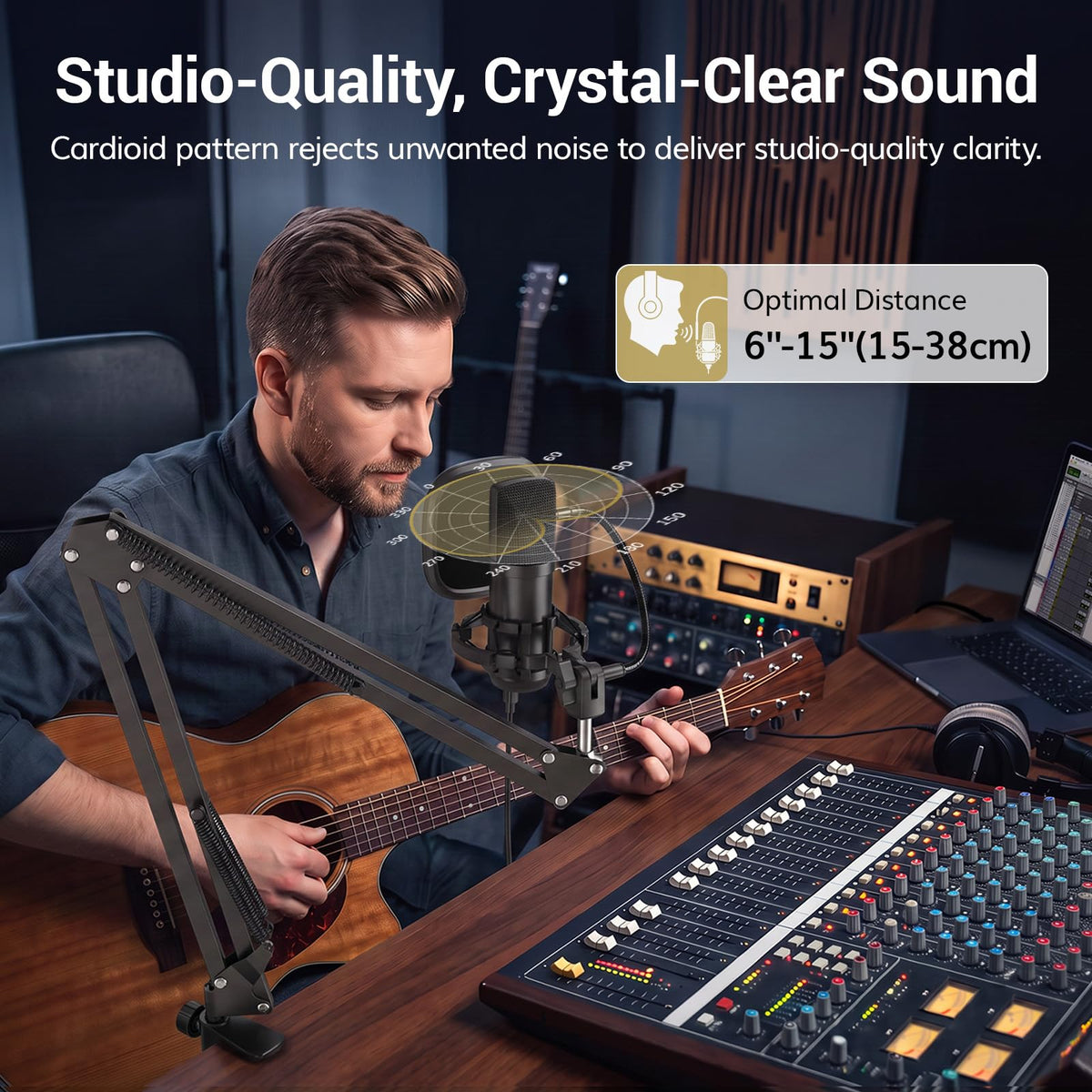 USB Condenser Microphone with Boom Arm Kit E46846