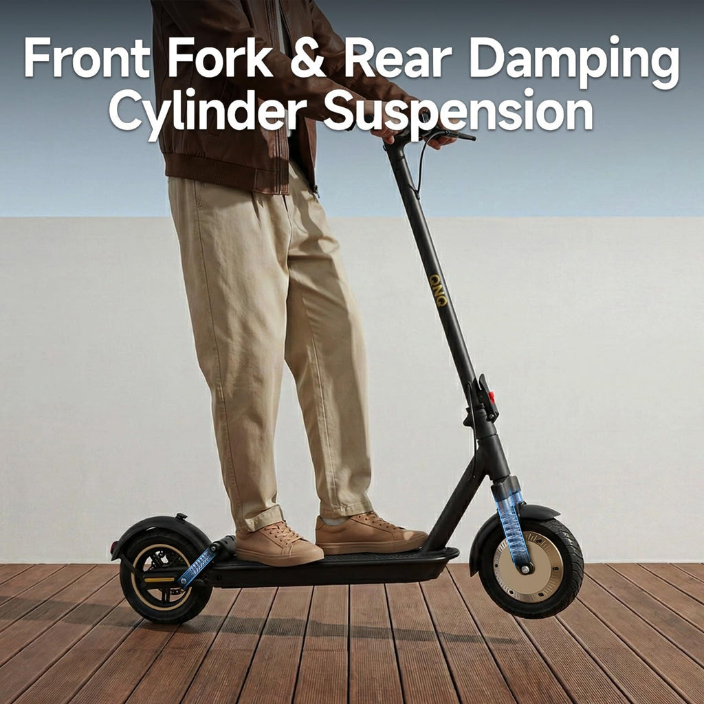 Electric Scooter with Solid Tires, Dual Suspension, Folding L2109
