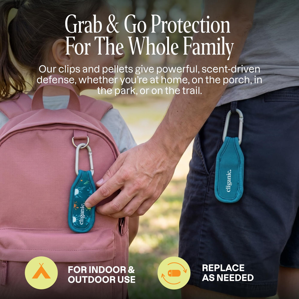 Mosquito Repellent Pack (1 Clip + 2 Refill Pellets) - Natural DEET-Free G640045