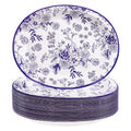 50 Pack Blue Floral Disposable Paper Plates R18517