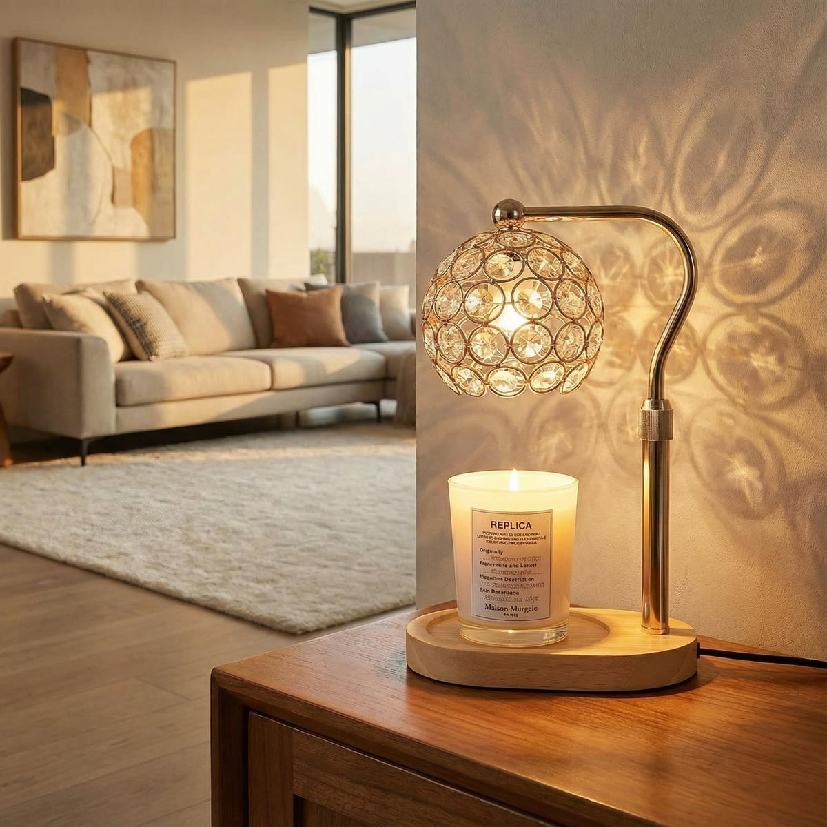 Candle Warmer Lamp with Timer & Dimmer, Adjustable Height Q42639
