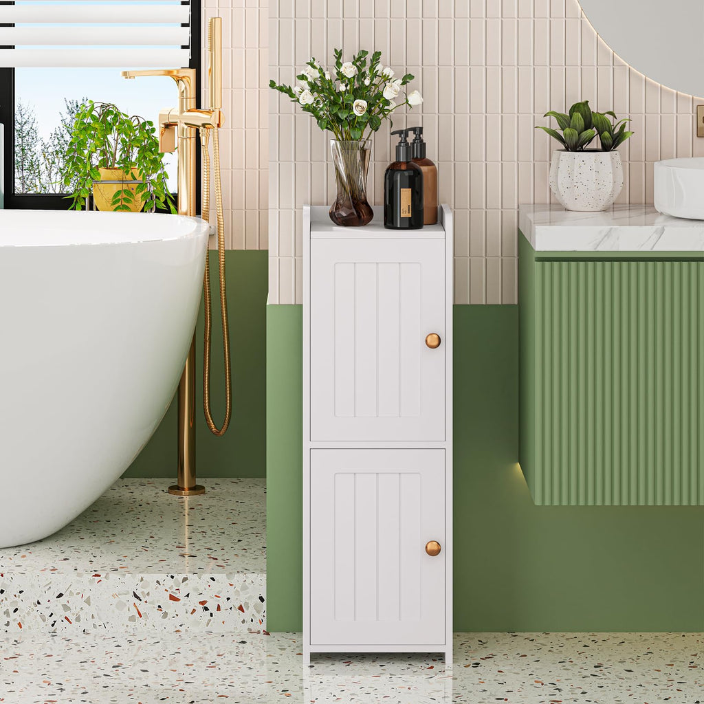 White Bathroom Storage Cabinet with 2 Doors P75113