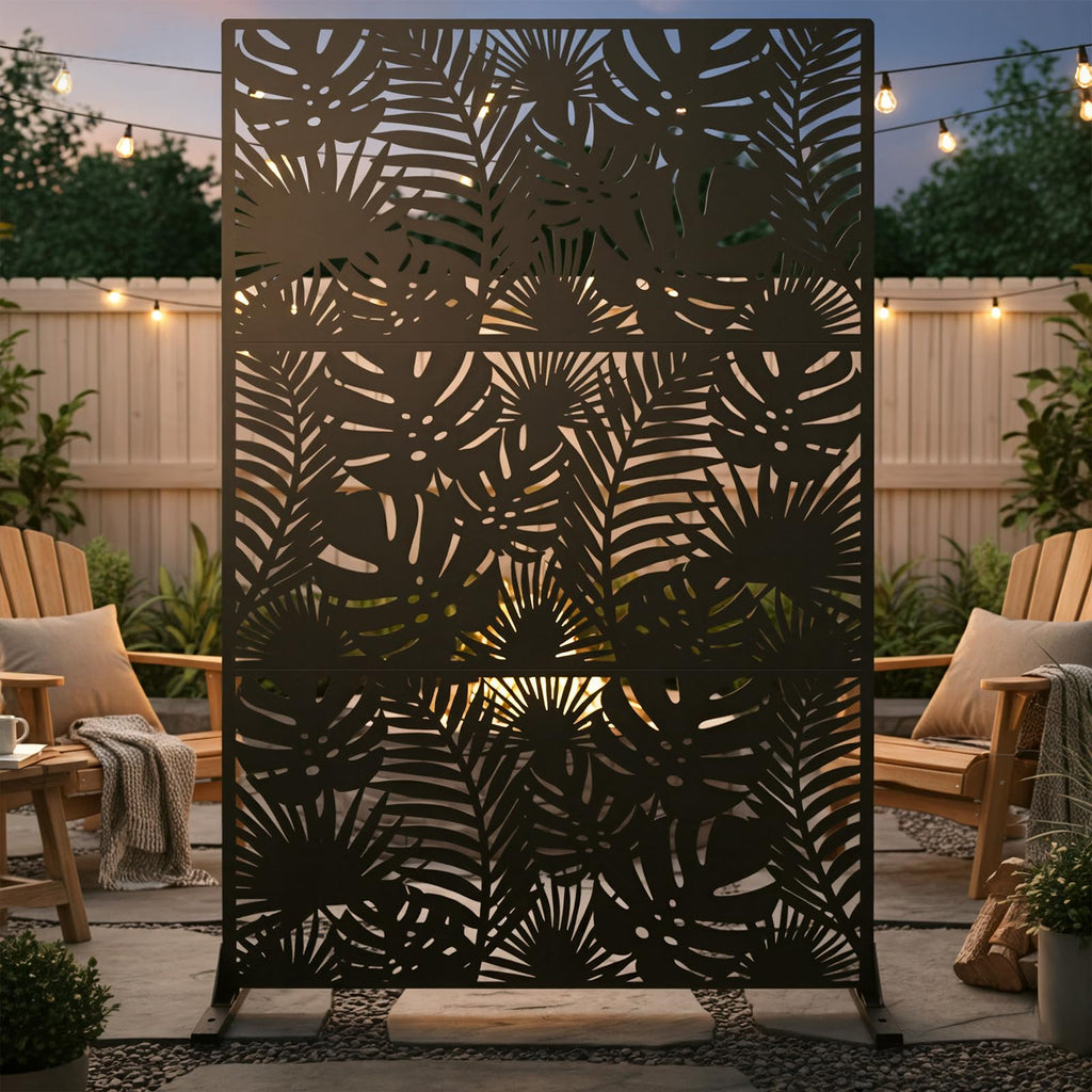 72in Laser Cut Steel Privacy Screen Y89786