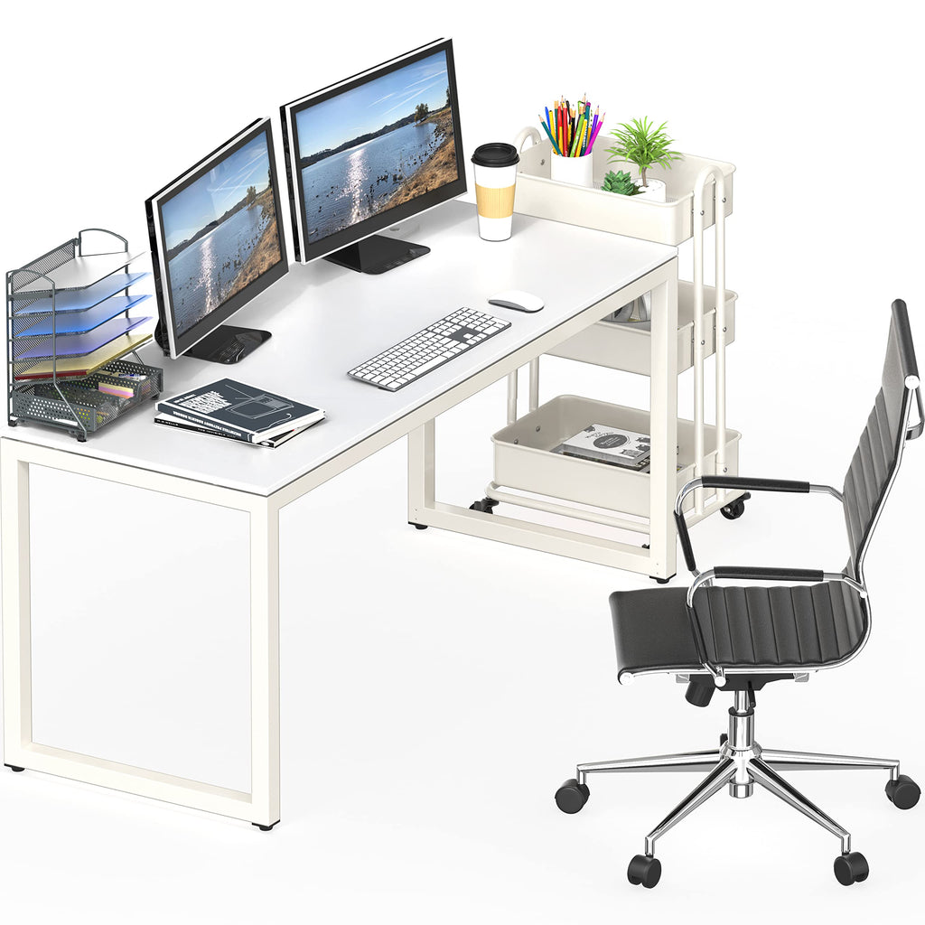 55-Inch White Office Computer Desk U99335