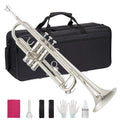 Nickel-Plated Brass Trumpet with Hard Case D8818