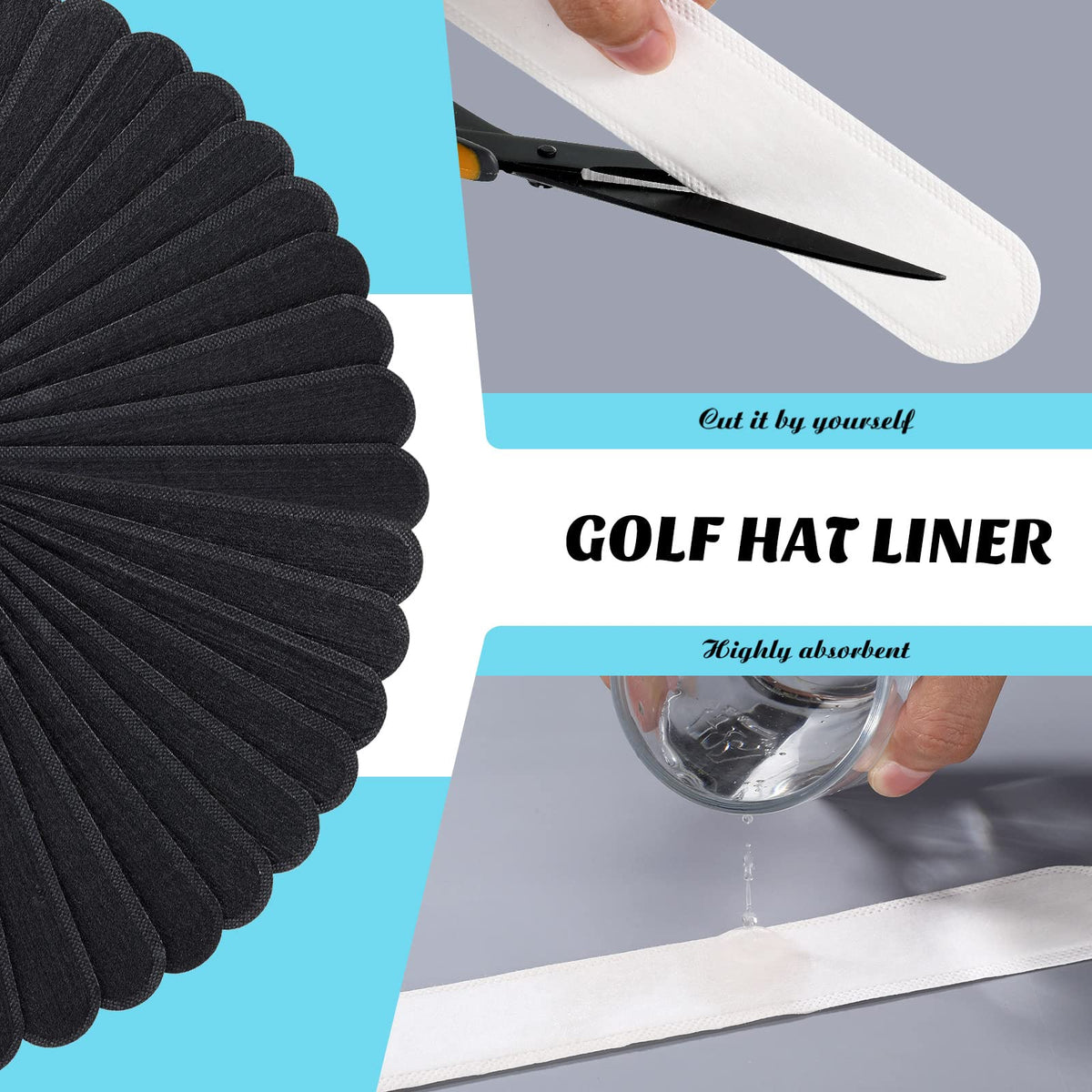 30 Pcs Disposable Hat Sweat Liner M816937