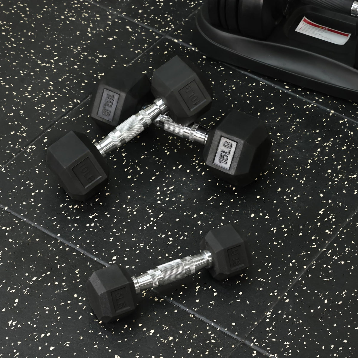 Rubber Encased Hex Dumbbells R711