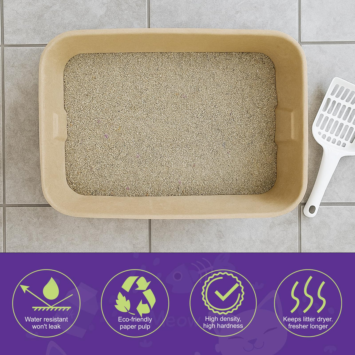 8 Pack Disposable Litter Boxes N2497