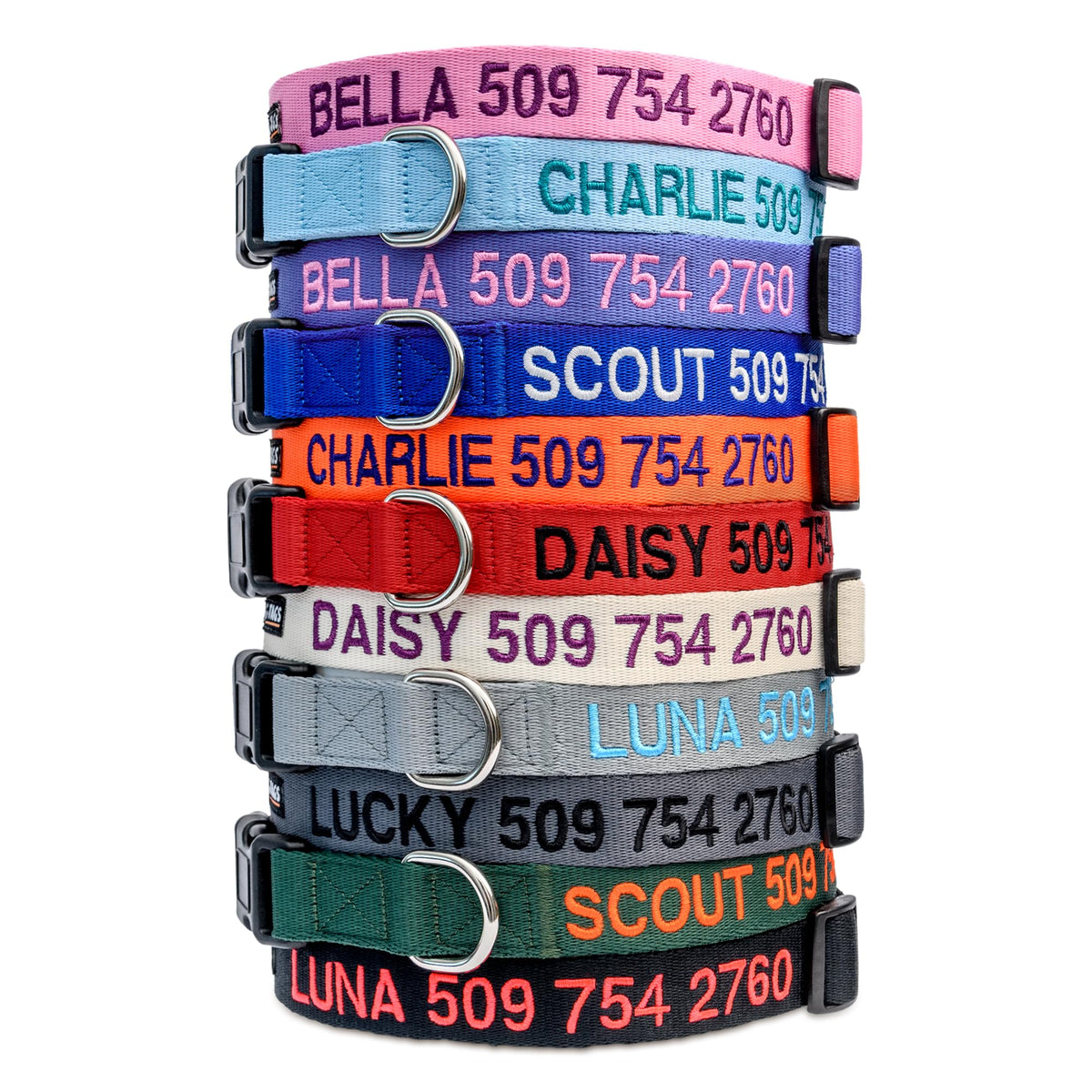 Personalized Dog Collar with Pet Name and Phone Number Q32721