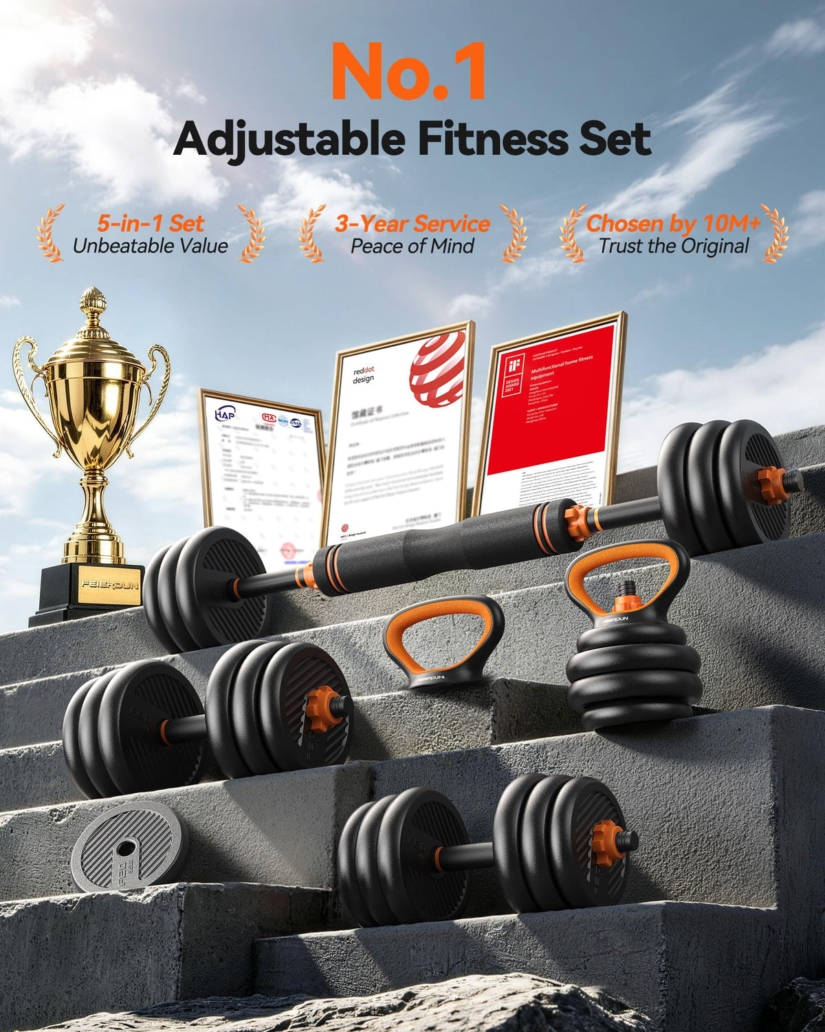 Adjustable Dumbbells Free Weight Set with Connector T19141