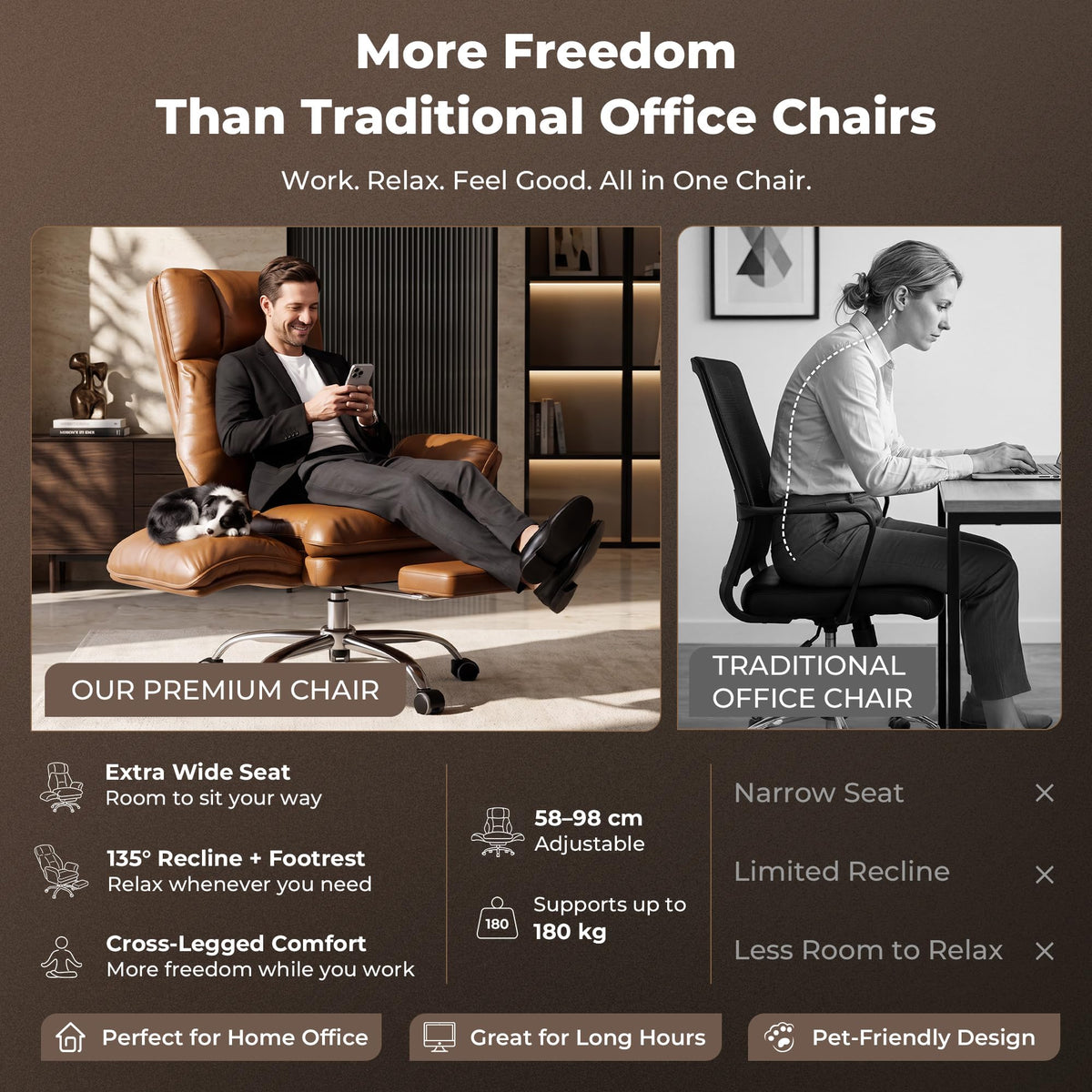 Big and Tall Office Chair with Flip Armrests V486