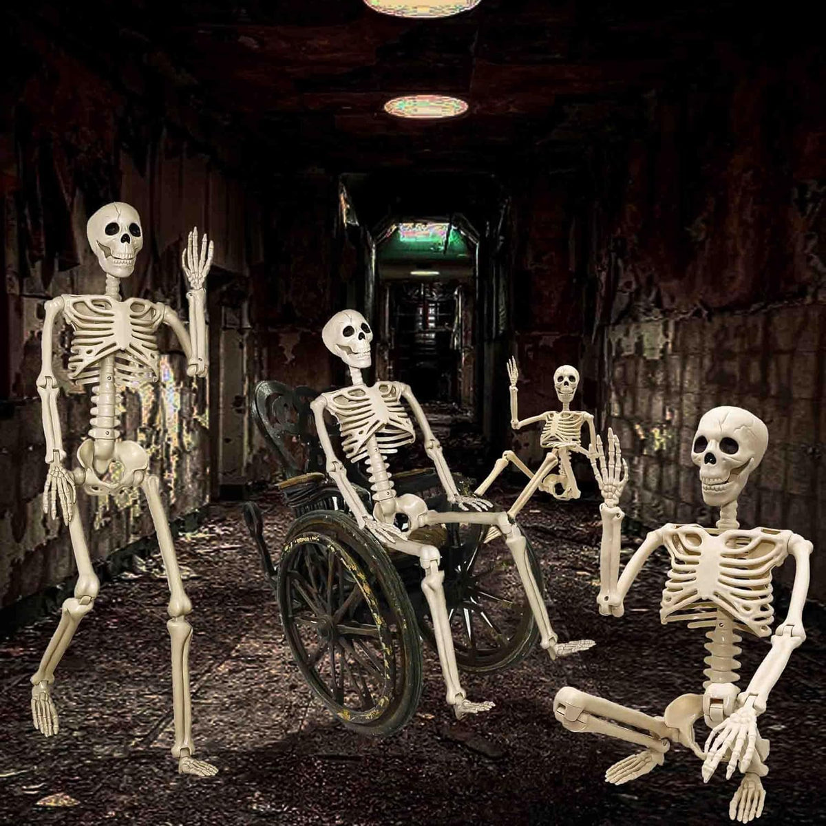 2-Pack 67" Posable Skeletons with Movable Joints I743740