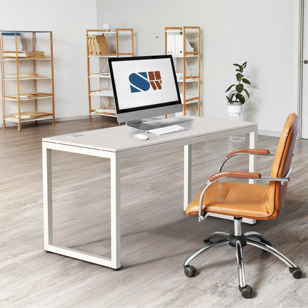 55-Inch White Office Computer Desk U99335