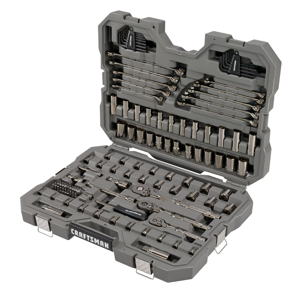 121-Piece Gunmetal Chrome Mechanics Tool Set with Hard Case G5456