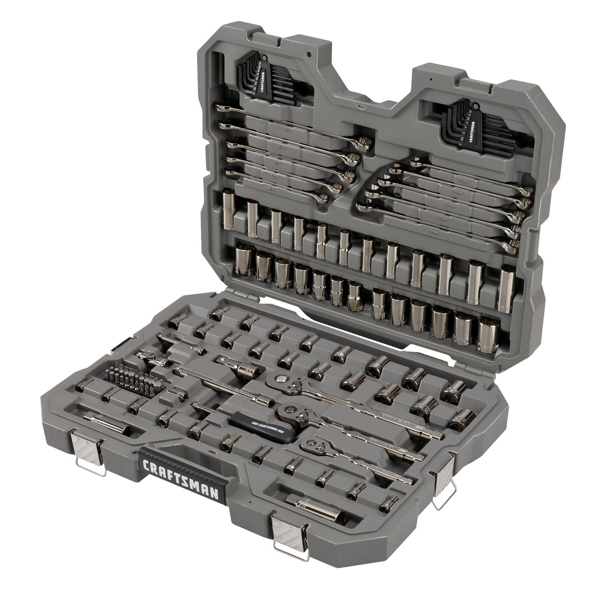 121-Piece Gunmetal Chrome Mechanics Tool Set with Hard Case G5456