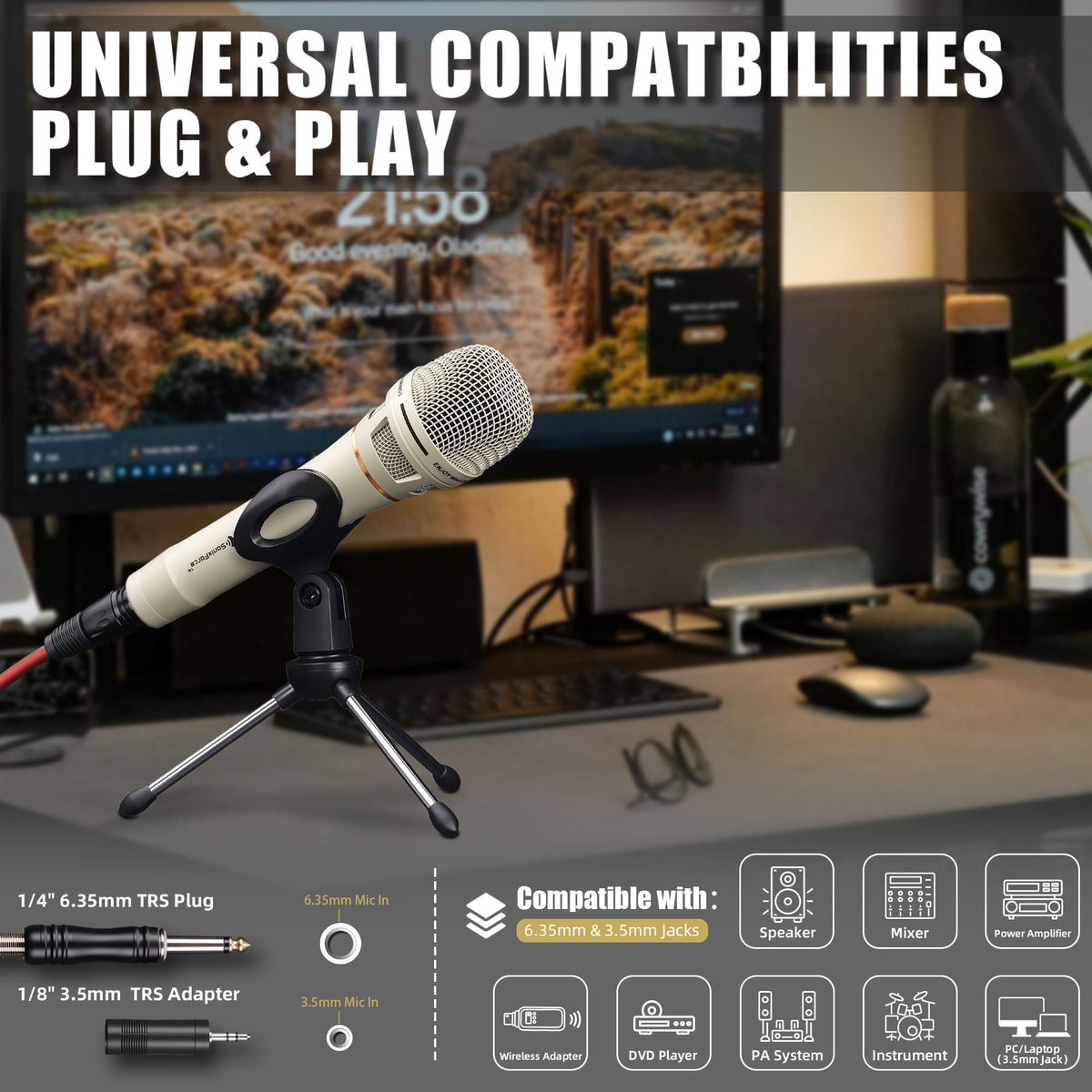 Dynamic Wired Vocal Microphone D4353