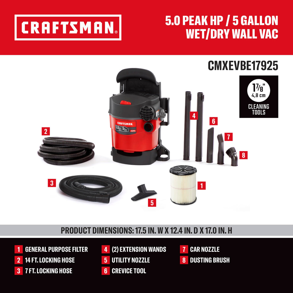5 Gallon Wet Dry Shop Vacuum Y195