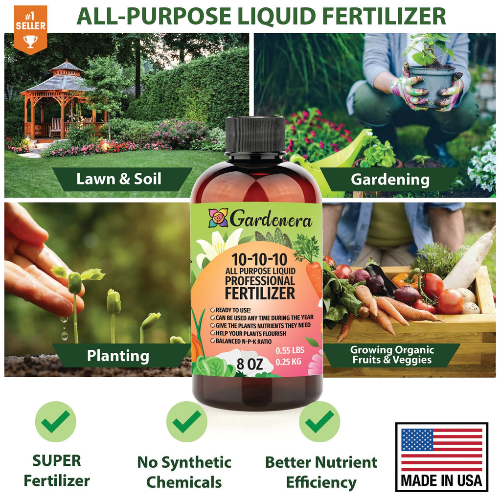 10-10-10 All Purpose Liquid Plant Food Fertilizer Concentrate 8 OZ V66359