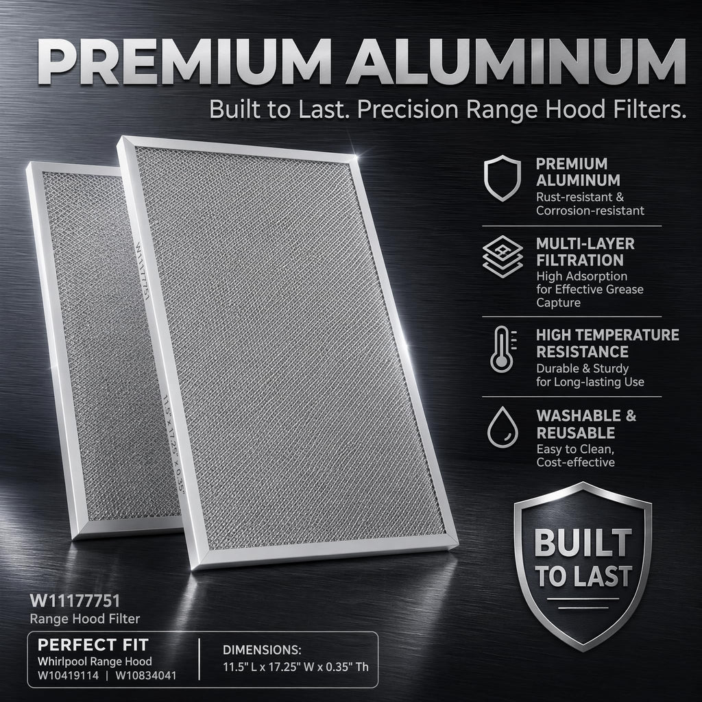 Aluminum Mesh Range Hood Filter 11.5"x17.25" 2 Pack L88524