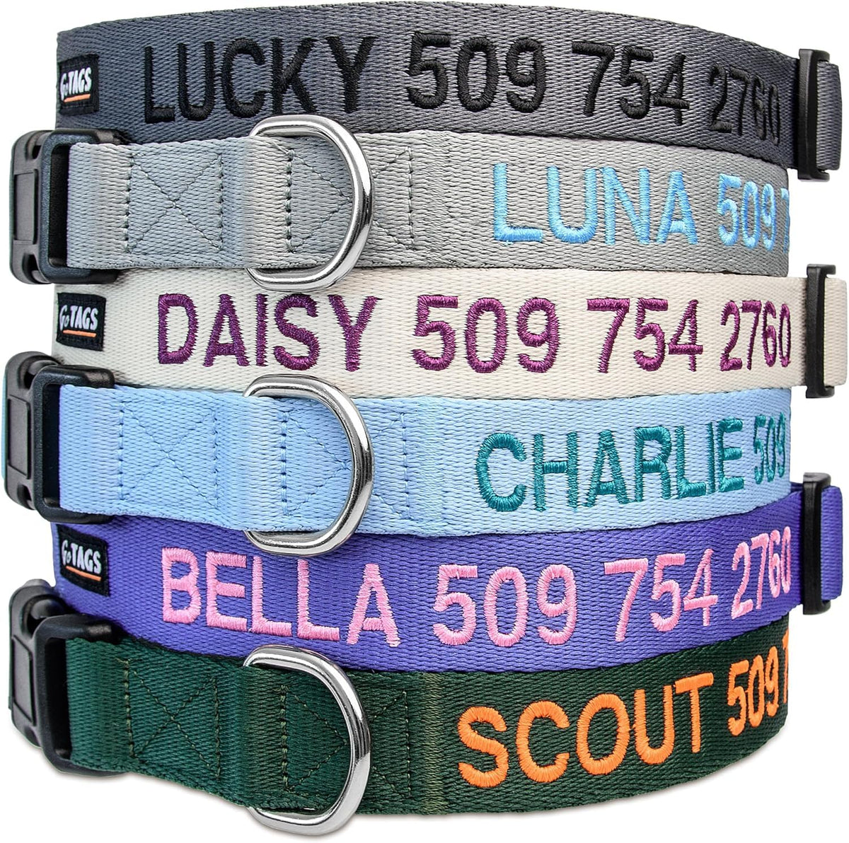 Personalized Dog Collar with Pet Name and Phone Number Q32721
