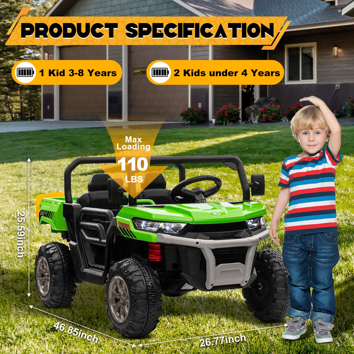 24V 4WD Ride on Car Dump Truck Y59162
